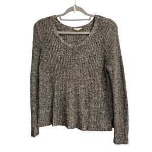 Eileen Fisher Size Large Black Marled Sweater